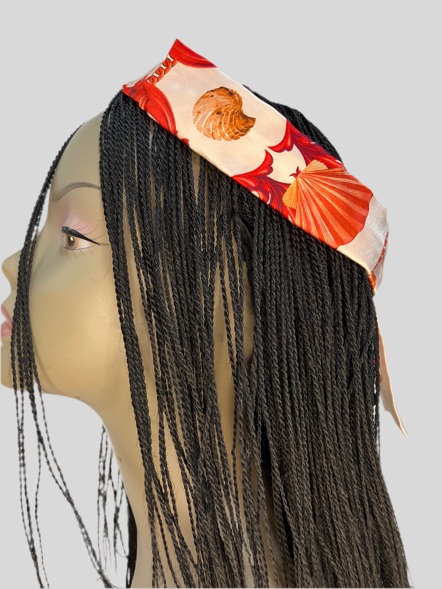Silk twilly with hair scrunchie
