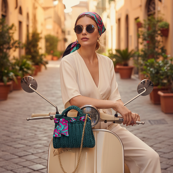 Alhéna 15cm sul manubrio Vespa beige