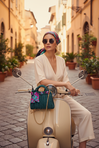 Alhéna 15cm sul manubrio Vespa beige